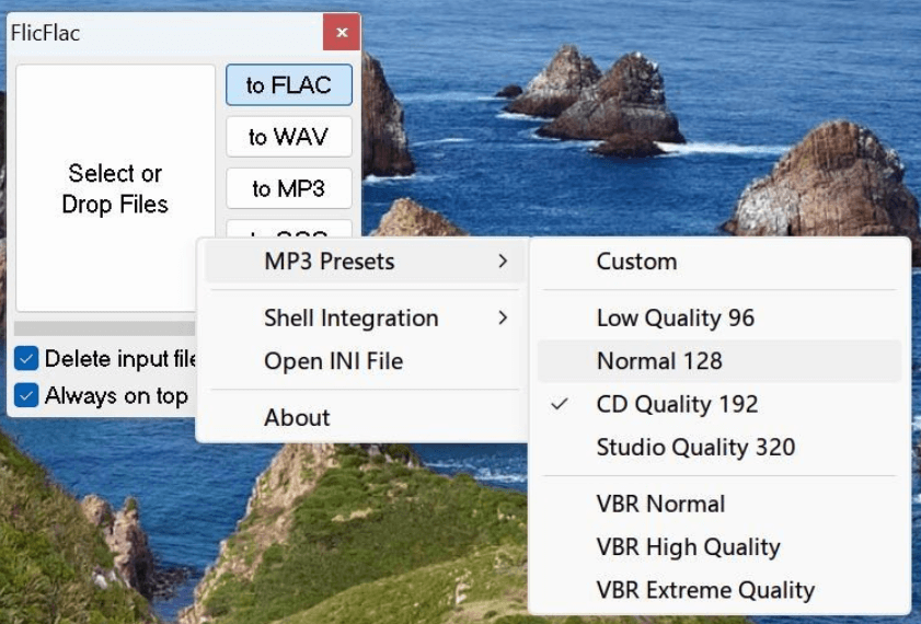 Windows FlicFlac 音频转换器_v1.11